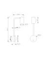SAL NEGRO * APLIQUE LED GU10 CON INTERRUPTOR NEGRO